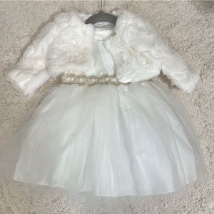 Baby Girl's Faux Fur Jacket and Dress (18M)